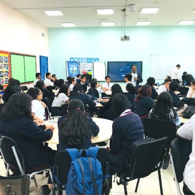 Prof. Christopher Abraham delivers a Design Thinking Workshop for High School Students