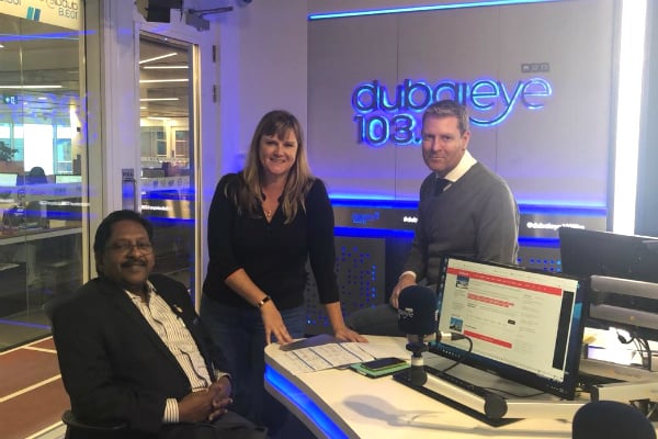  Ms. Brandy Scott and Mr. Richard Dean - radio presenters at Dubai Eye 103.8